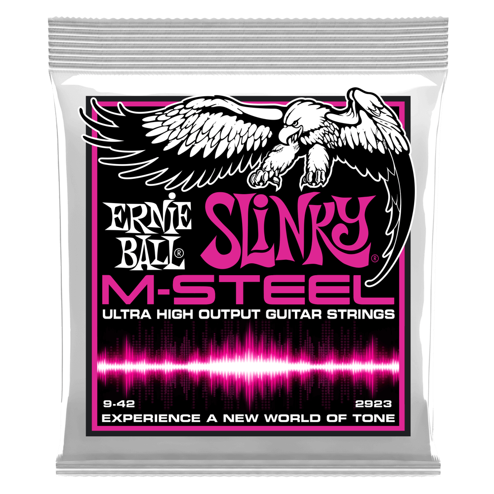 Ernie Ball Super Slinky M-Steel Electric Guitar Strings - 9-42 Gauge