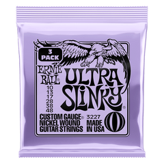 Ultra Slinky Nckl Wnd Elec Gtr Strings 3 Pk 10 48