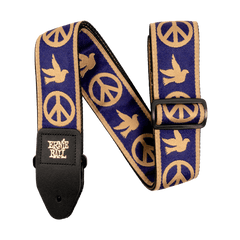 Ernie Ball Navy Blue and Beige Peace Live Dove Jacquard Guitar Strap