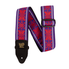 Ernie Ball Royal Flush Red Jacquard Guitar Strap