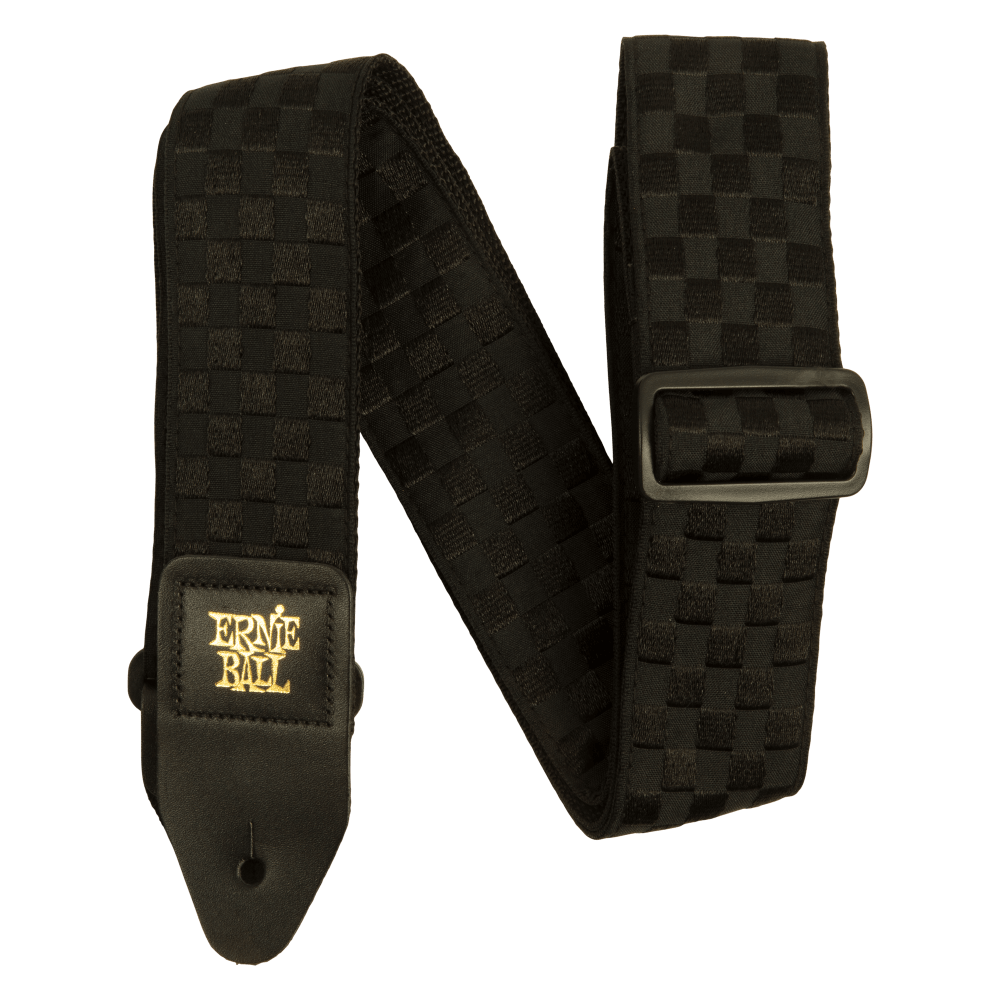 Black Checkers Jacquard Strap