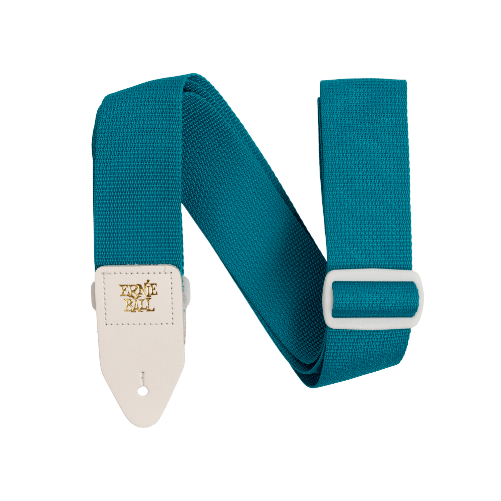 Ernie Ball Polypro Guitar Strap - Teal & White