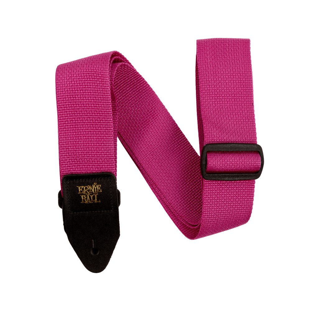 Ernie Ball Polypro Guitar Strap - Raspberry & Black