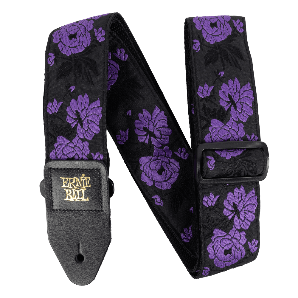 Classic Jacquard Guitar/Bass Strap - Lavender Rose