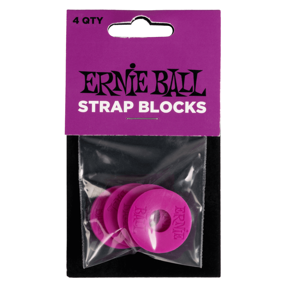 Ernie Ball Strap Blocks 4pk - Purple