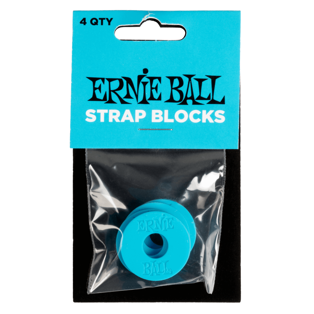 Ernie Ball Strap Blocks 4pk - Blue