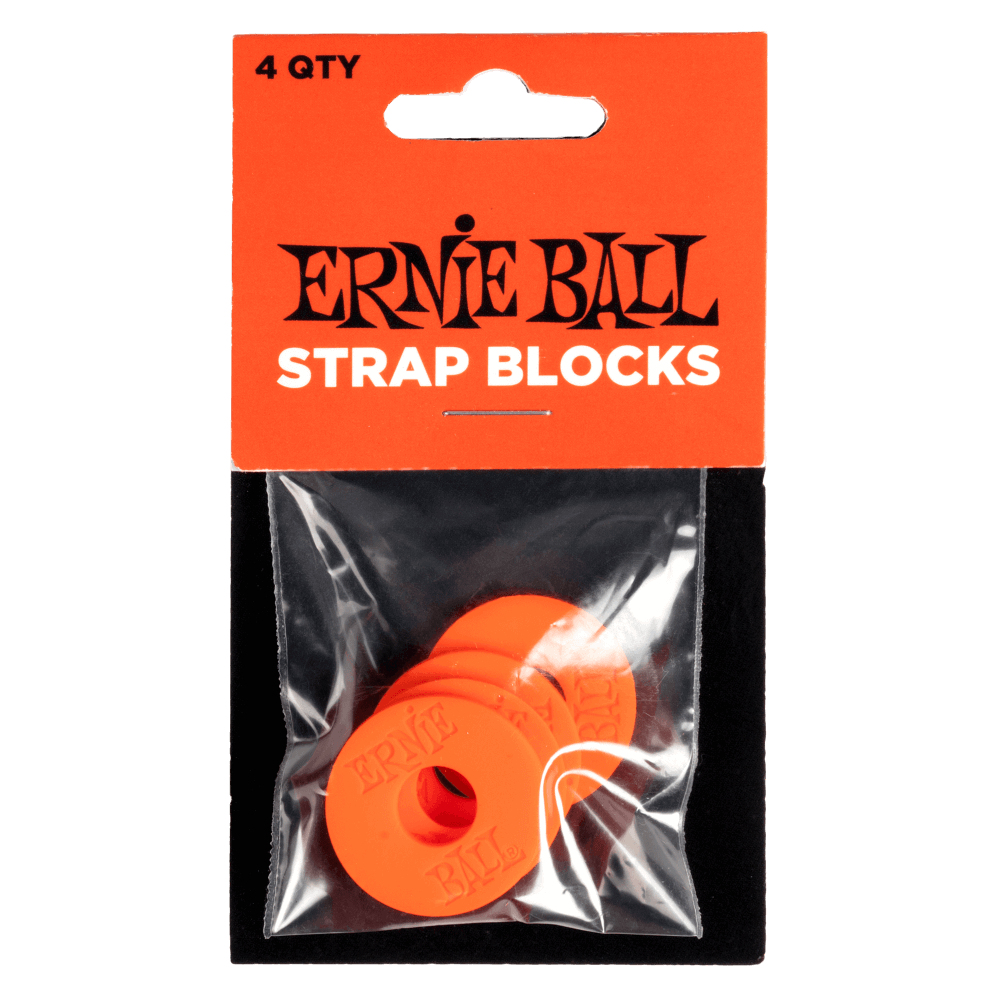 Ernie Ball Strap Blocks 4pk - Red