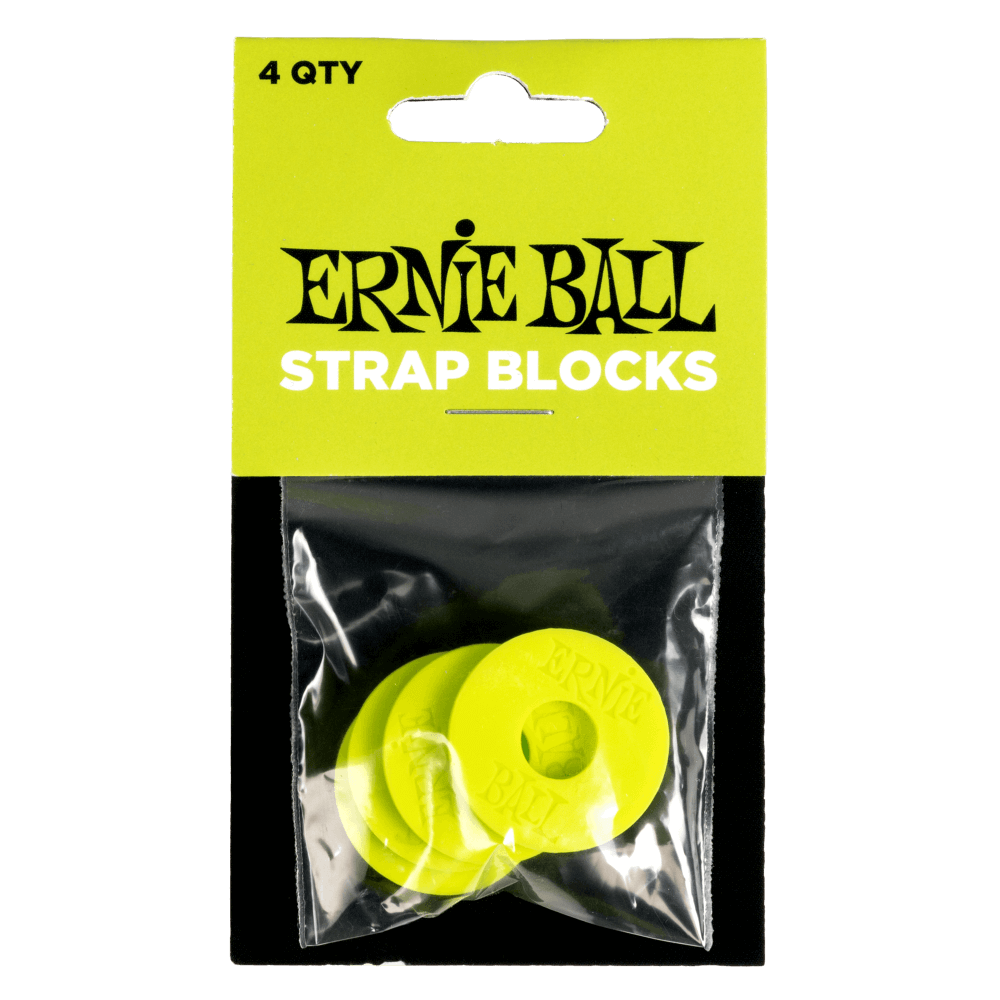 Ernie Ball Strap Blocks 4pk - Green