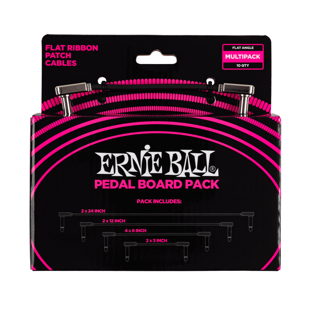 Ernie Ball Flat Ribbon Patch Cables Pedalboard Multi-Pack