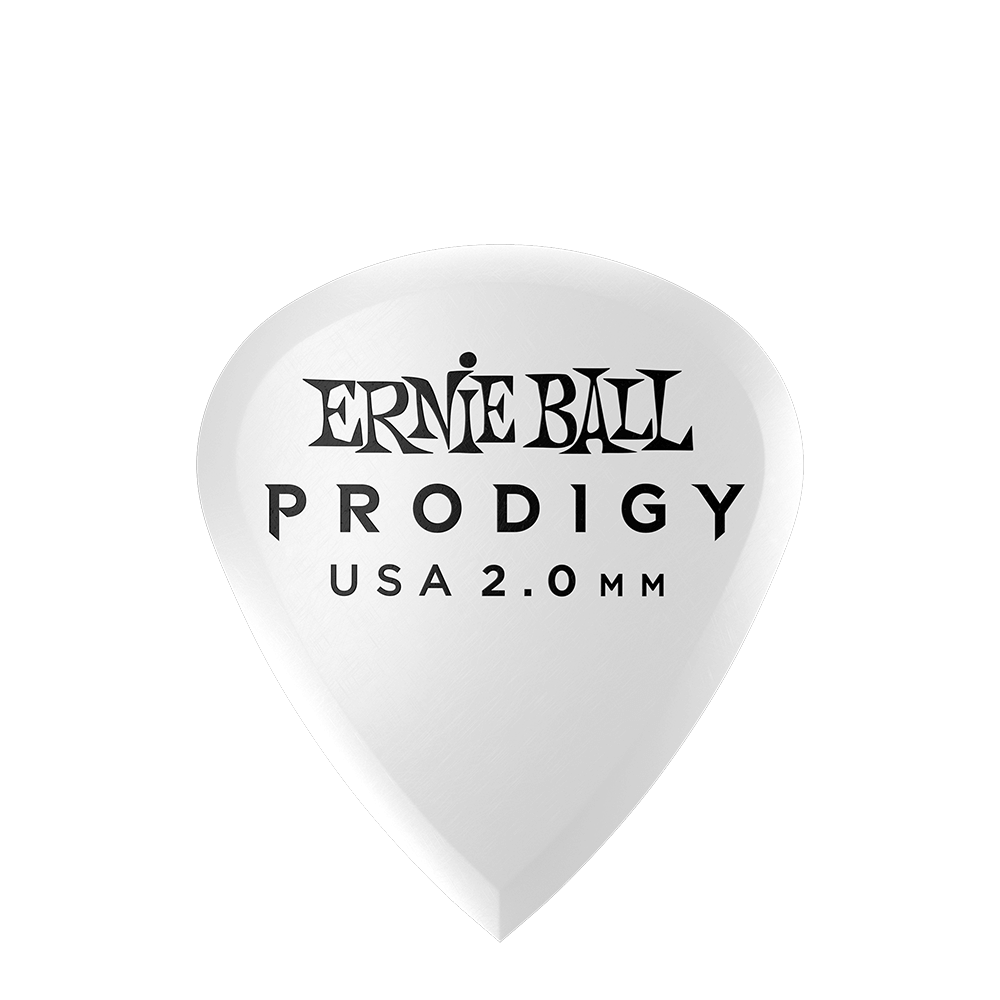 Ernie Ball 2.0 mm Mini Prodigy Picks 6 Pack, White