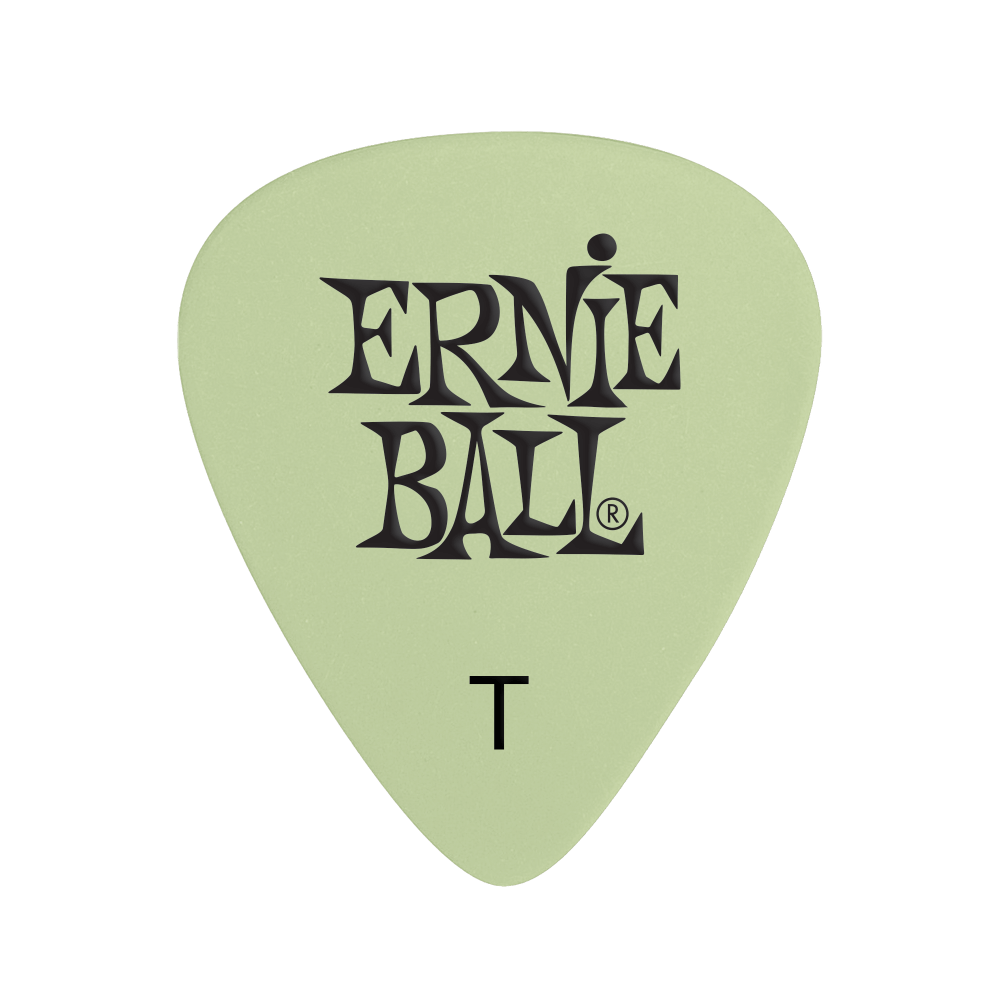 Ernie Ball Super Glow Cellulose Thin Picks, Bag of 12