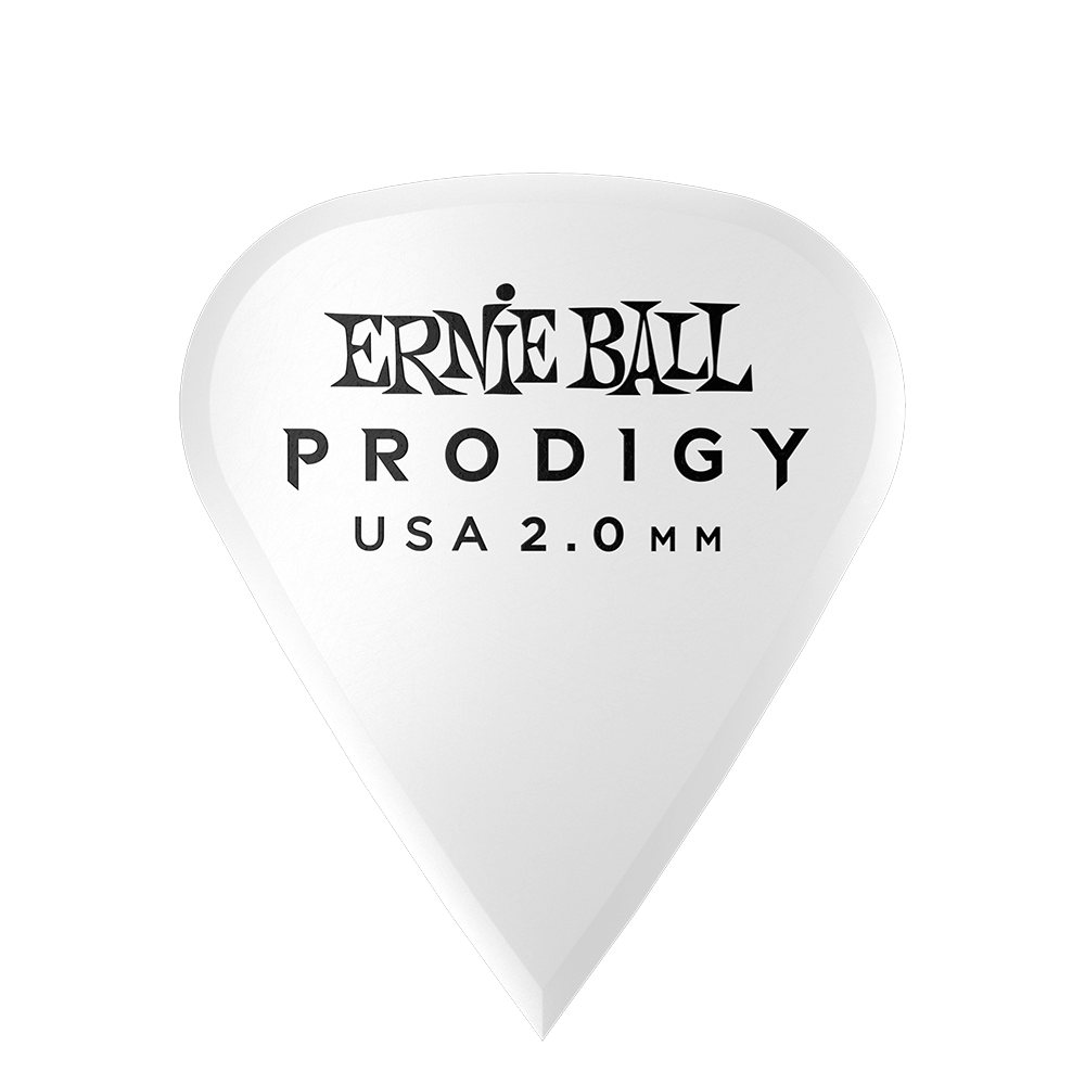 Ernie Ball 2.0 mm Sharp Prodigy Picks 6 Pack, White