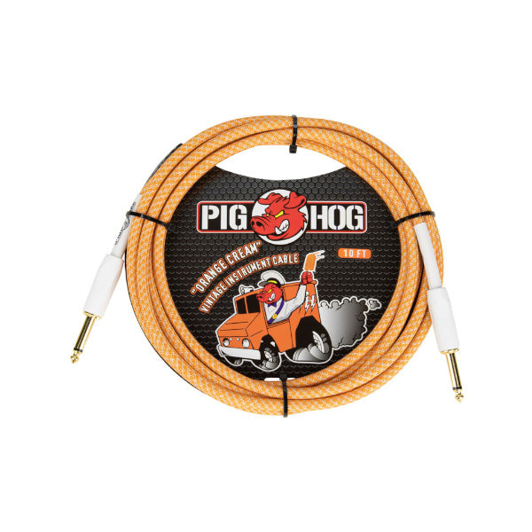 Pig Hog "Orange Creme" Instrument Cable, 10ft