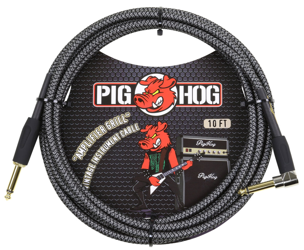 Pig Hog "Amp Grill" Instrument Cable, 10ft. Right Angle