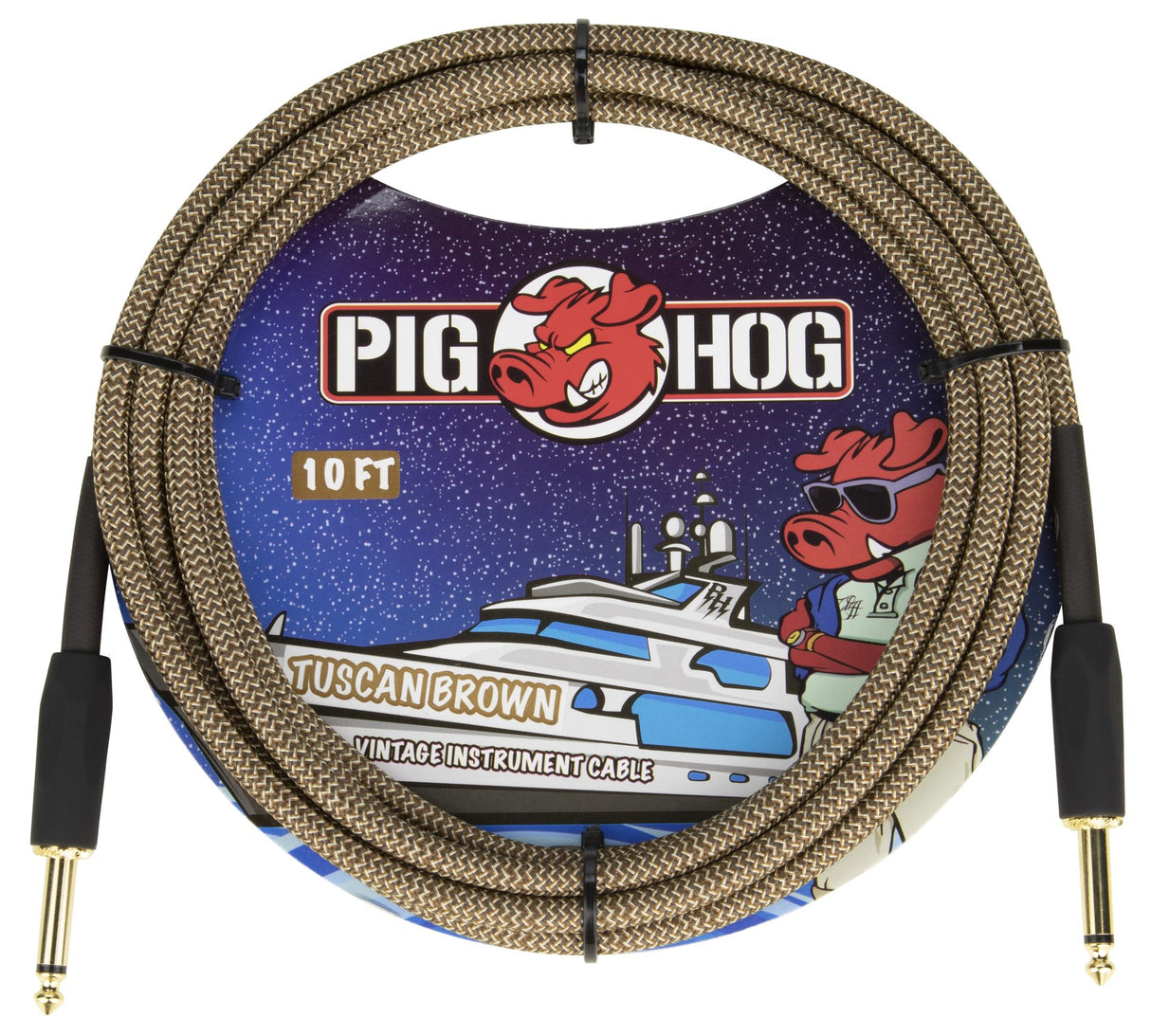 Pig Hog "Tuscan Brown" Instrument Cable, 10ft