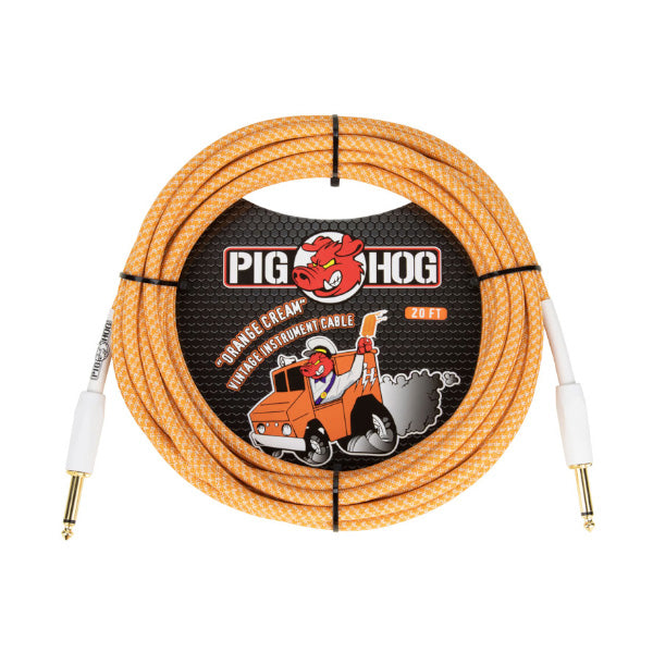 Pig Hog "Orange Creme" Instrument Cable, 20ft