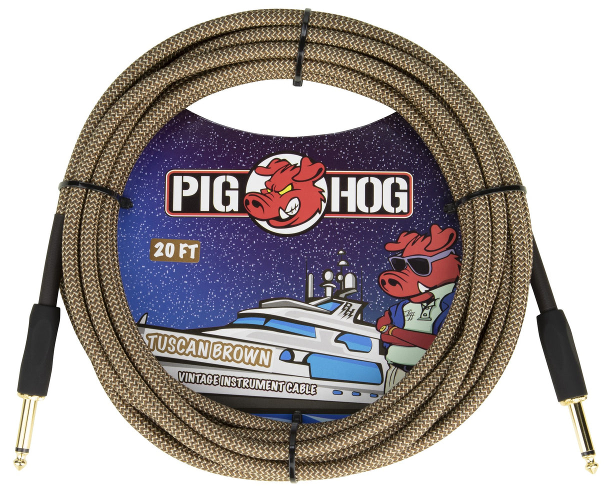 Pig Hog "Tuscan Brown" Instrument Cable, 20ft