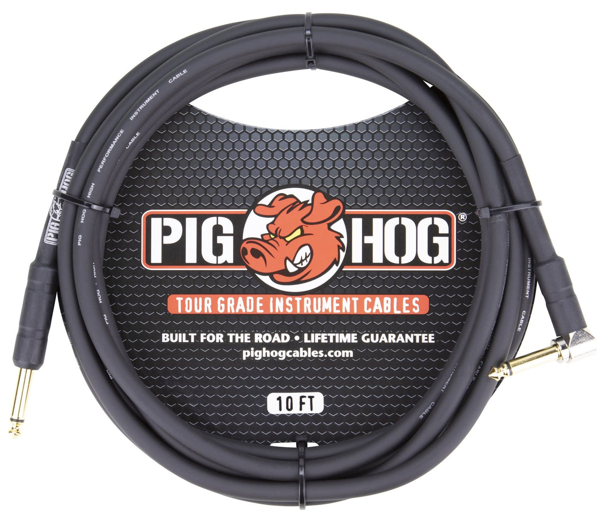 Pig Hog 10 ft Right Angle Instrument Cable