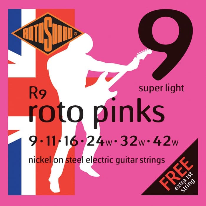 Rotosound R9 Roto Pinks Electric Set 9 - 42