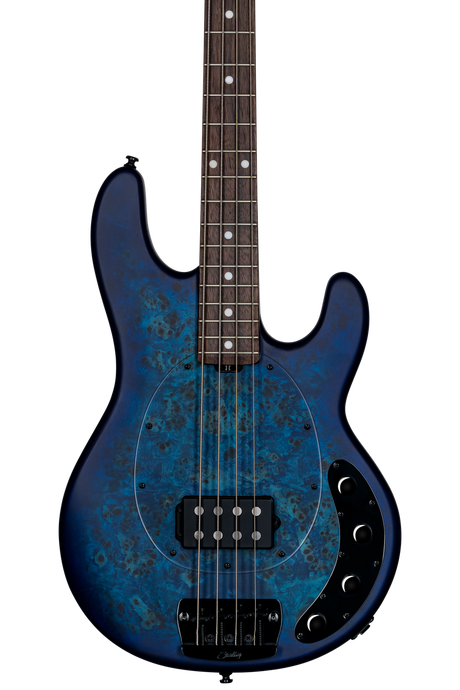 StingRay RAY34 Poplar Burl, Neptune Blue Satin