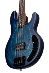 StingRay RAY34 Poplar Burl, Neptune Blue Satin