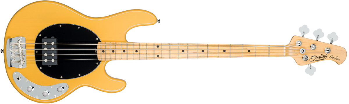 Sterling By Music Man StingRay Classic RAY24CA 4 String Bass Guitar in Butterscotch