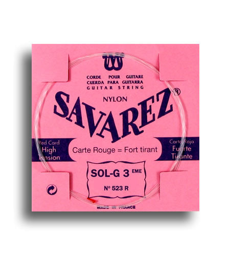 Savarez 523R Traditional High Tension (G-3rd) Single Classical Guitar String