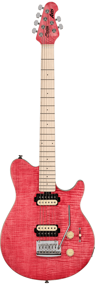 Sterling By Music Man Axis AX3 Flame Maple Top in Stain Pink