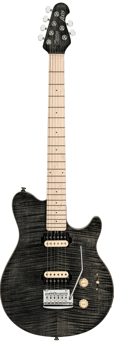 Sterling By Music Man Axis AX3 Flame Maple in Trans Black