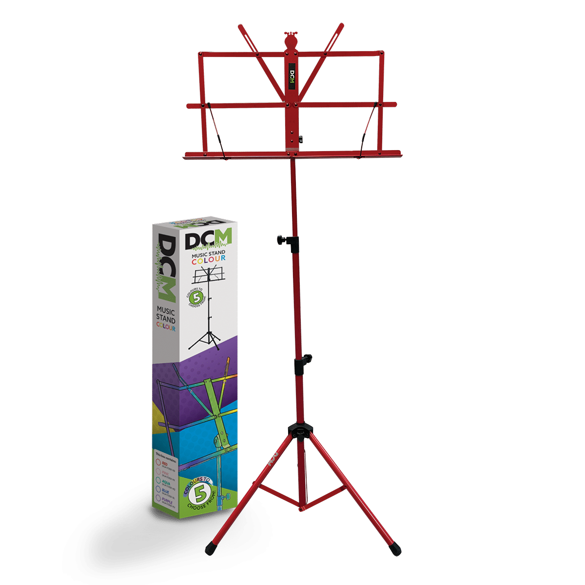 DCM BS01-RD Music Stand Red inc Carry  Bag