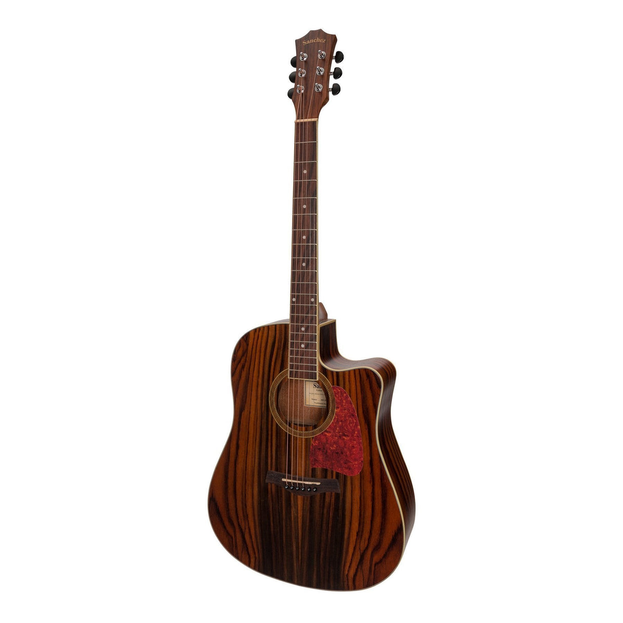 Sanchez Acoustic-Electric Dreadnought Cutaway Guitar (Rosewood)-SDC-18-RWD