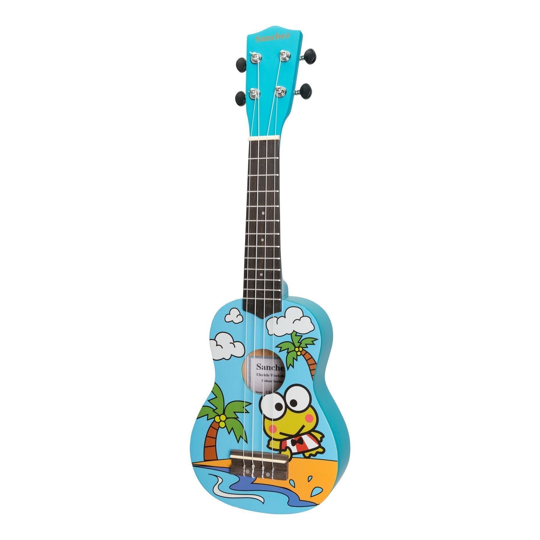 Sanchez 'Friendly Folk' Soprano Ukulele (Blue/Frog)-SU-F30-5