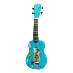 Sanchez 'Friendly Folk' Soprano Ukulele (Blue/Island Party)-SU-F30-3