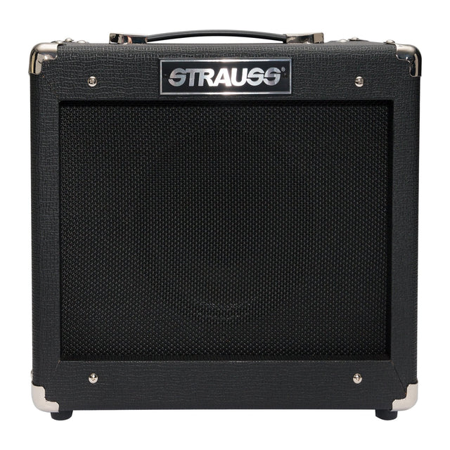 Strauss 'Legacy' 25 Watt Combo Solid State Guitar Amplifier (Black)-SLA-25RG-BLK