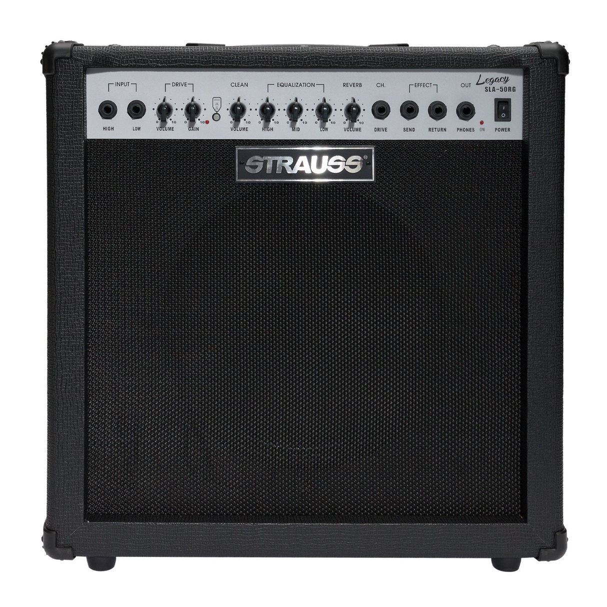 Strauss 'Legacy' 50 Watt Combo Solid State Guitar Amplifier (Black)-SLA-50RG-BLK