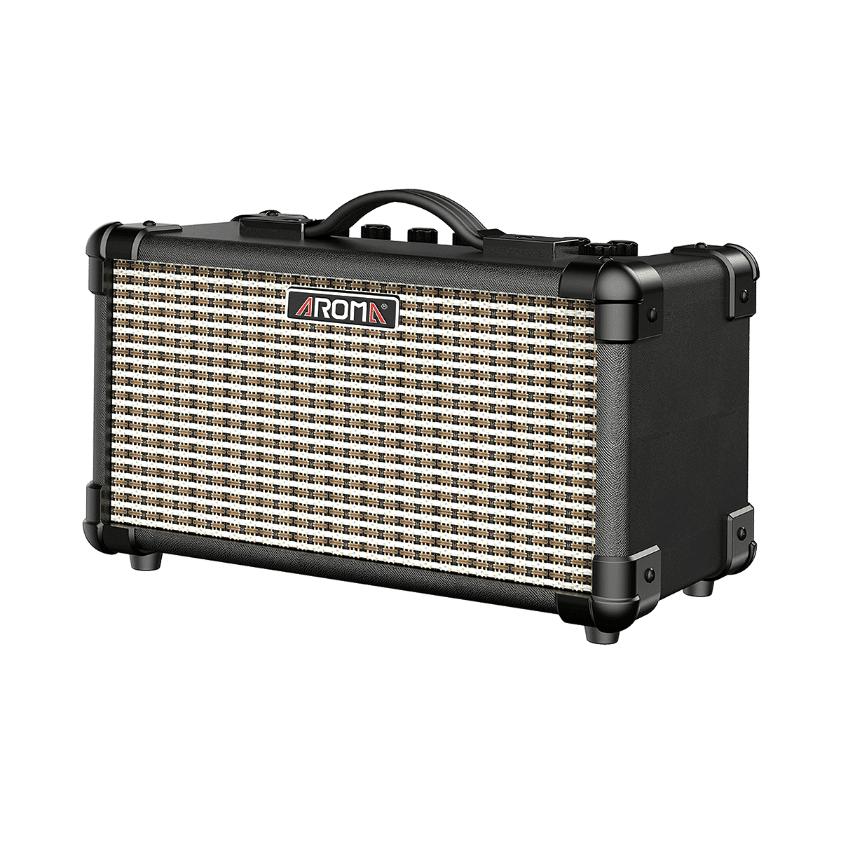 Aroma TM15BK 15W Black Electric Guitar Rechargeable Amplifier