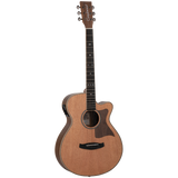 Tanglewood TRU4-CE-BW / TRPRO-SFCE-BW Reunion Pro Solid Australian Red Cedar Top Super Folk C/E with Black Walnut B/S