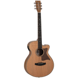 Tanglewood TRU4-CE-PW / TRPRO-SFCE-PW Reunion Pro Solid Australian Red Cedar Top Super Folk C/E with Pacific Walnut B/S