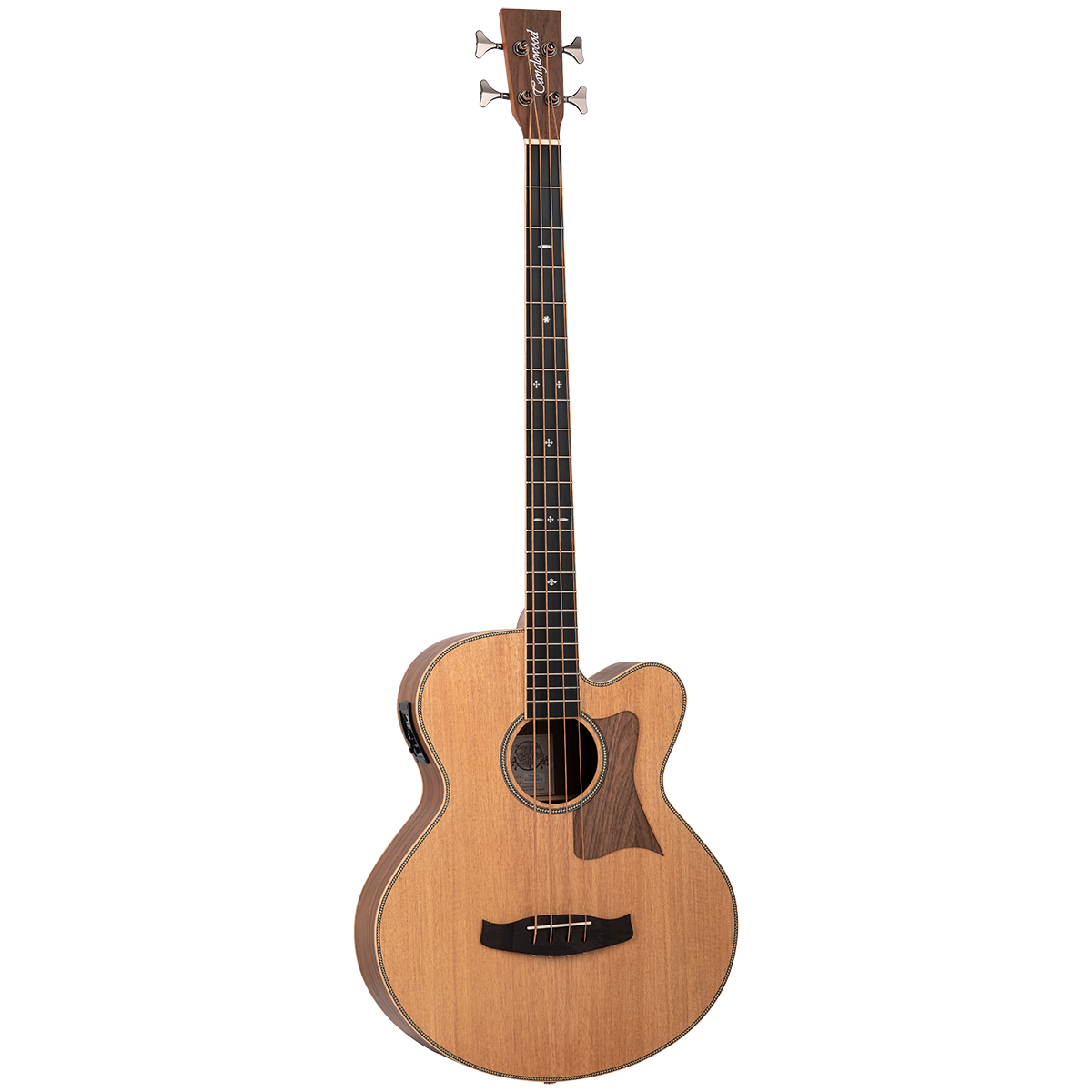 Tanglewood (TRU7AB-CE-BW/TRPRO-AB-BW) Reunion Pro Solid Australian Red Cedar Top Super Jumbo Acoustic Bass with Black Walnut B/S