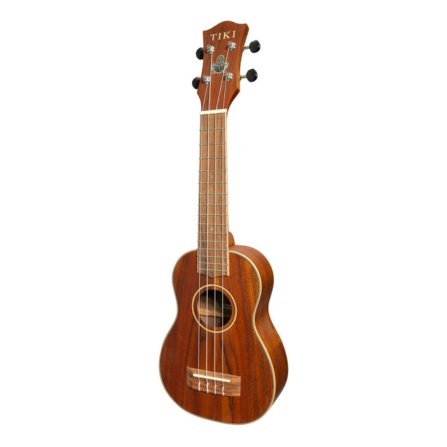 Tiki '9 Series' Koa Solid Top Soprano Ukulele with Hard Case (Natural Satin)-TKS-9-NST