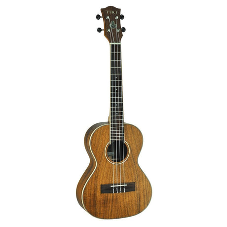 Tiki '9 Series' Koa Solid Top Tenor Ukulele with Hard Case (Natural Satin)-TKT-9-NST