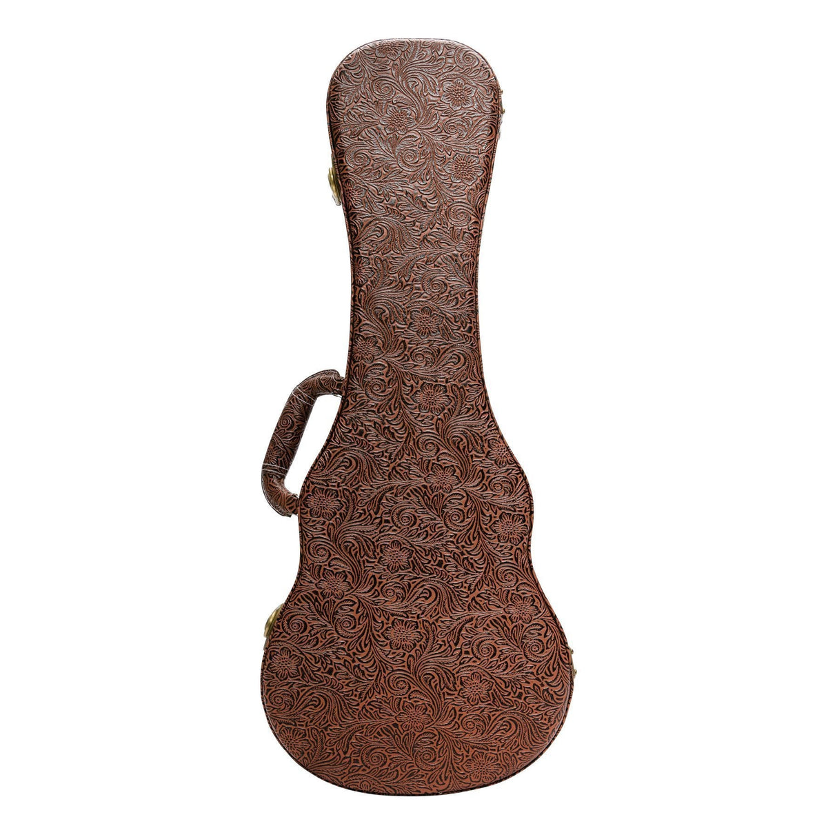 Tiki Deluxe Shaped Concert Ukulele Hard Case (Paisley Brown)-TUC-C-PASBRN