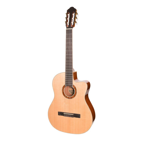 Timberidge '1 Series' Spruce Solid Top Acoustic-Electric Classical Cutaway Guitar (Natural Gloss)-TRCC-1-NGL