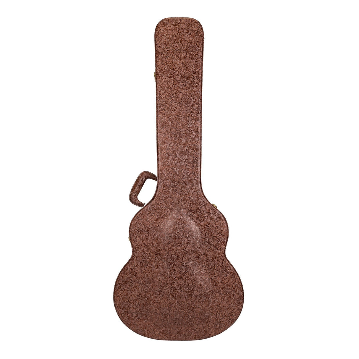 Timberidge Deluxe Shaped Acoustic Bass Guitar Hard Case (Paisley Brown)-TGC-B44T-PASBRN