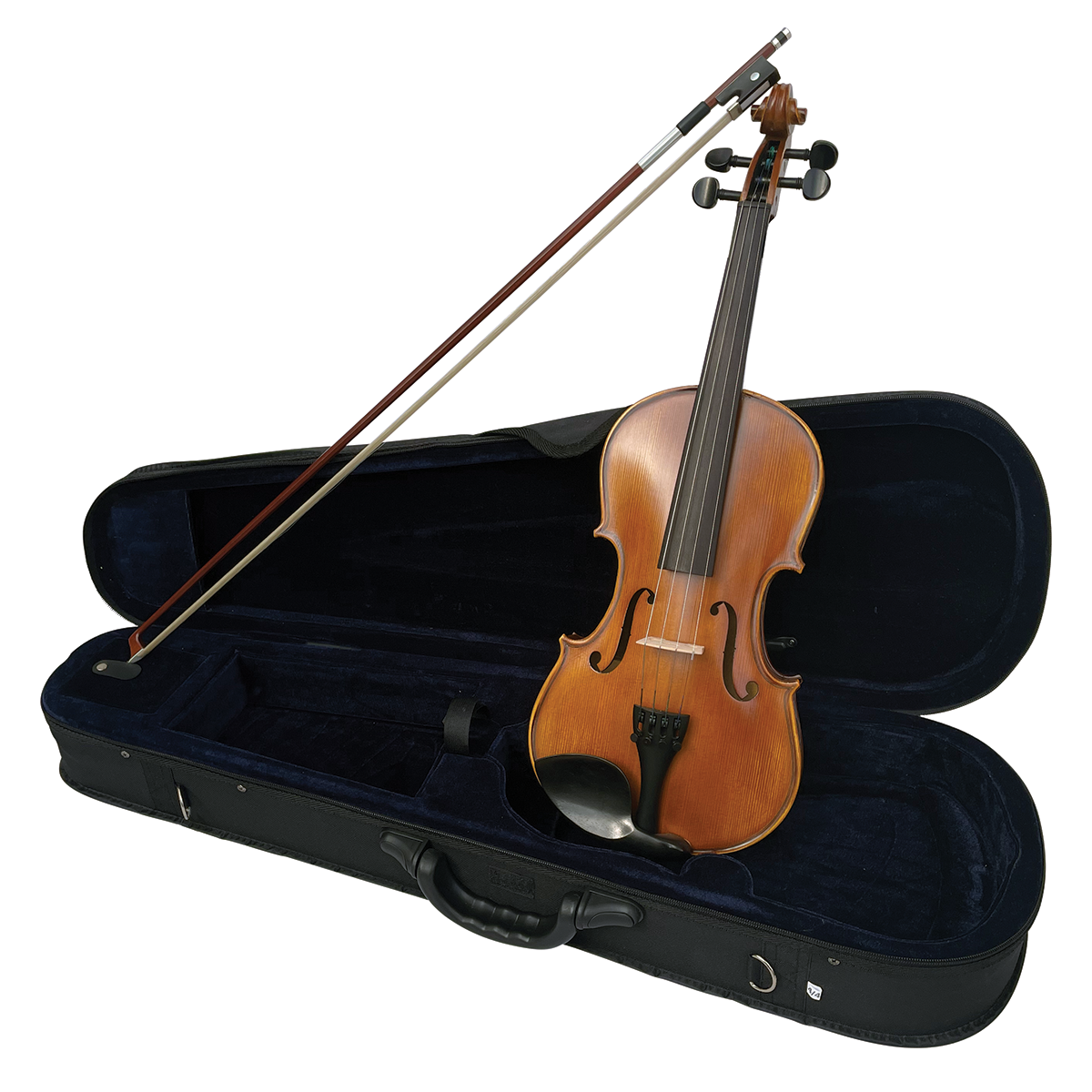 Vivo Encore 4/4 Student Violin Outfit - Setup