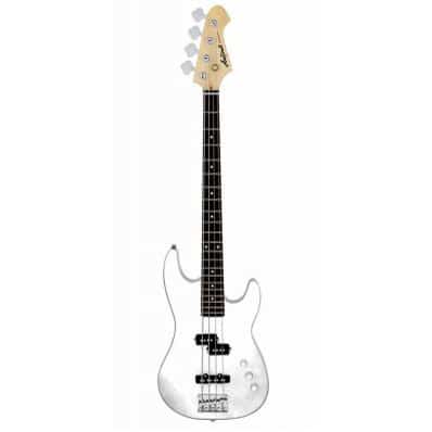 Aria STB-PJ Series Electric Bass Guitar in White