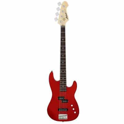 Aria STB-PJ Series Electric Bass Guitar in Candy Apple Red