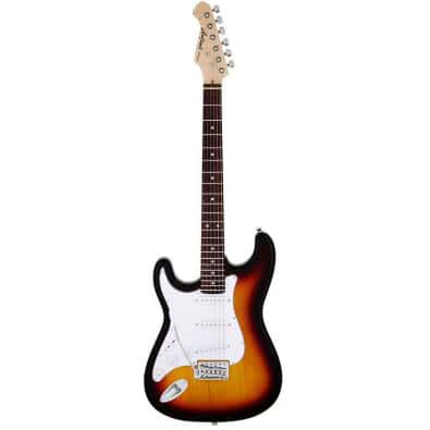 Aria STG-003 Series Left Handed Electric Guitar in 3-Tone Sunburst