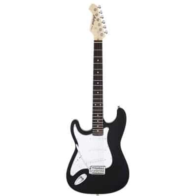 Aria STG-003 Series Left Handed Electric Guitar in Black