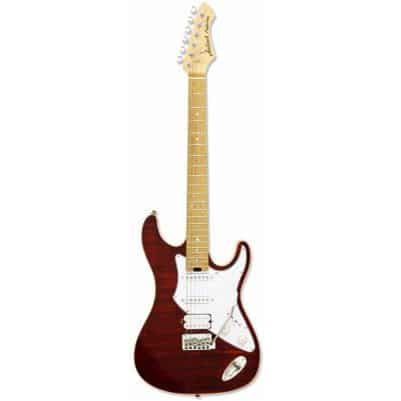 Aria 714-MK2 Fullerton Series Electric Guitar in Ruby Red